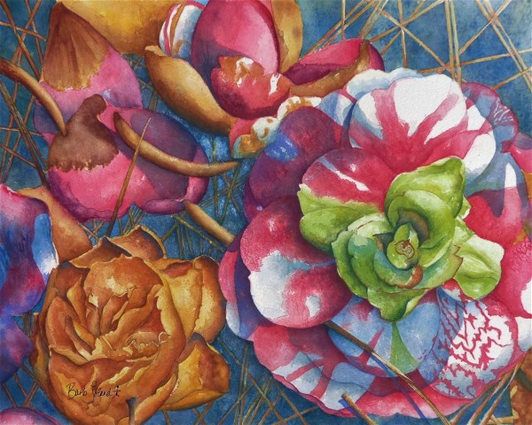 Fallen Camellias print