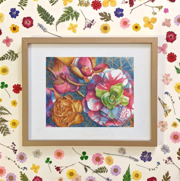 Fallen Camellias print