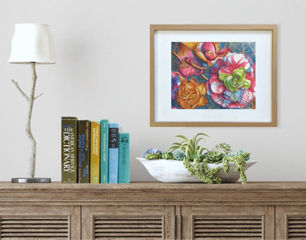 Fallen Camellias print