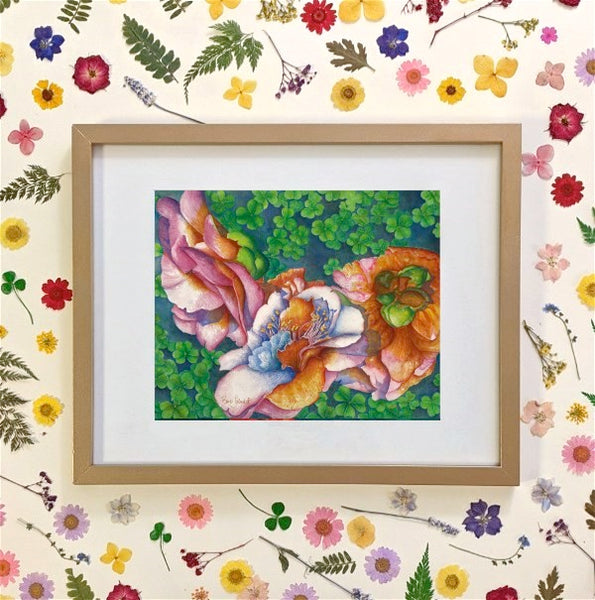 Shamrocks & Camellias print