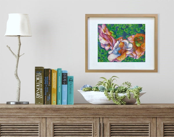 Shamrocks & Camellias print