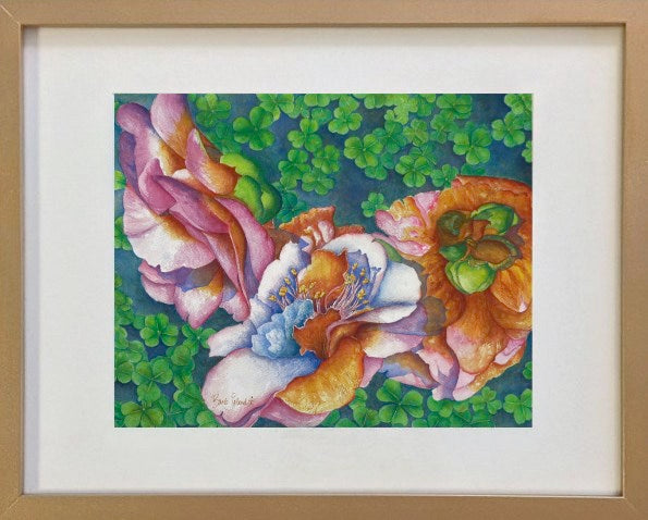 Shamrocks & Camellias print