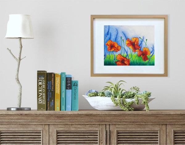 Poppies & Lavender print