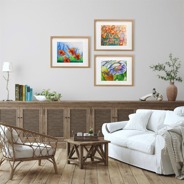 Poppies & Lavender print