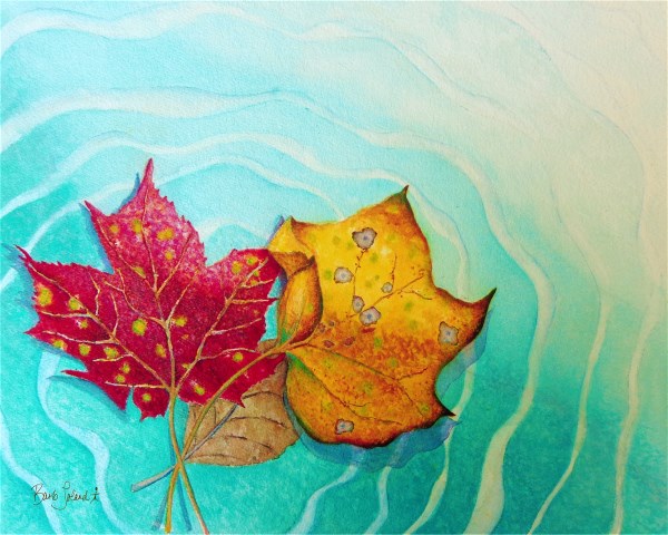 Two Leaves' Heart Dance print
