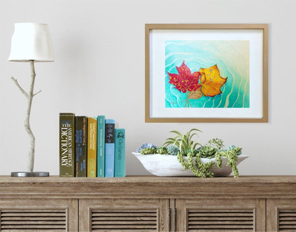 Two Leaves' Heart Dance print