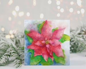 Poinsettia note cards