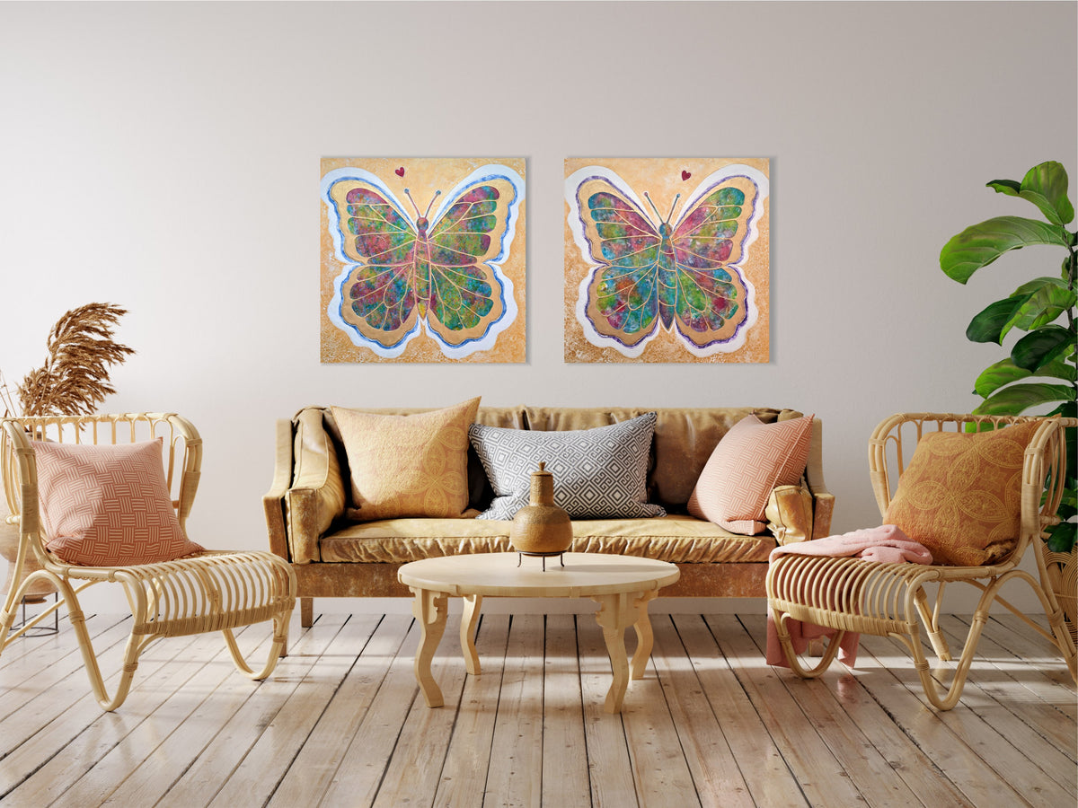 Honor Thy Mother & Father Butterfly Pair – Barb Toland Art